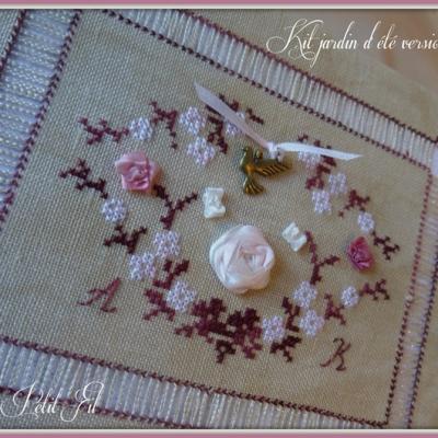 Kits jardin d ete soie et coton version rouge